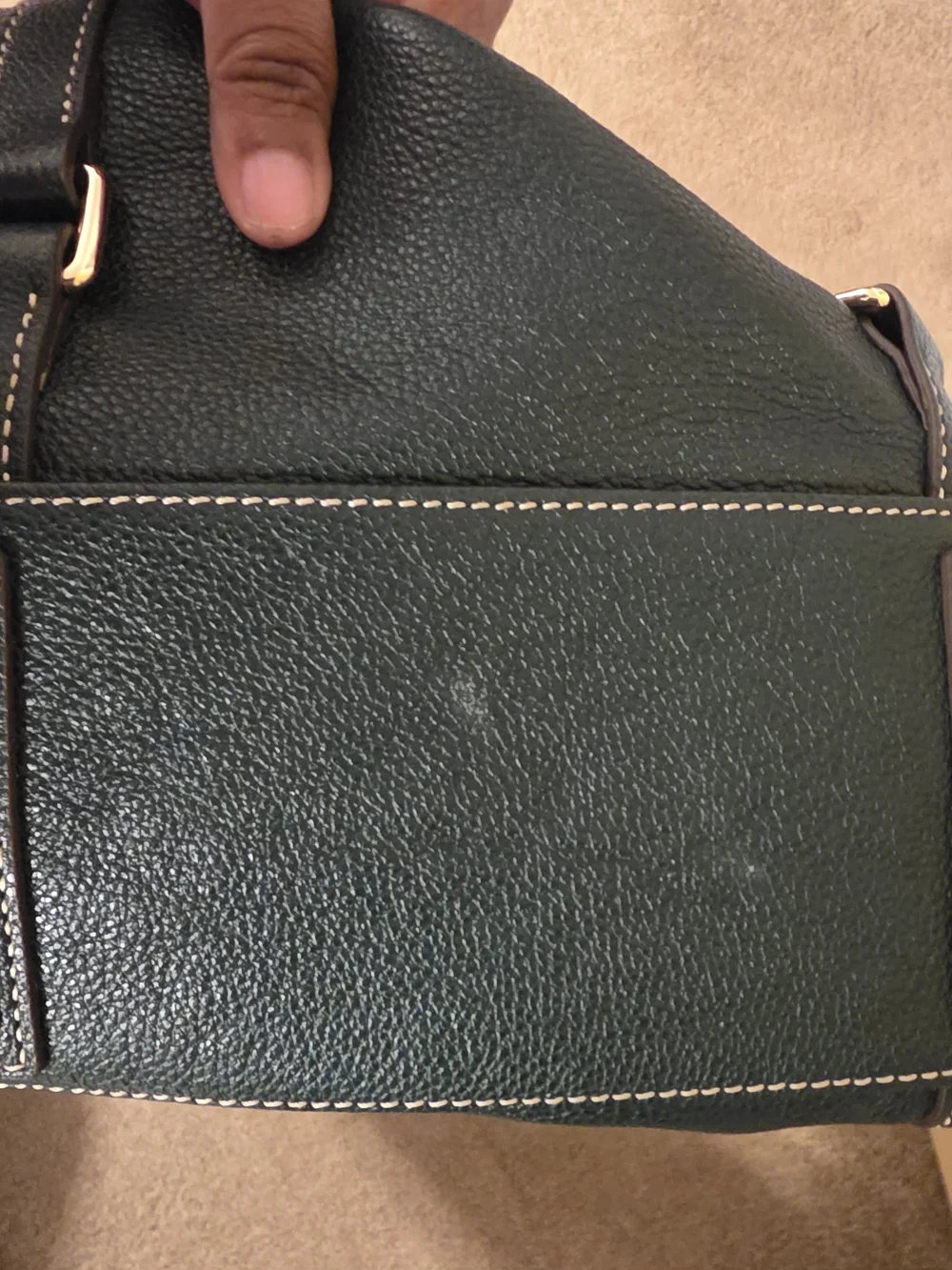 Dooney & Bourke Dark Green Leather Satchel Handbag